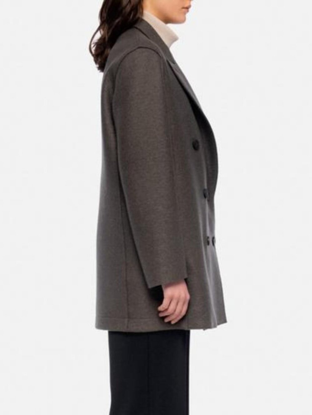 Harris Wharf "Slouchy Peacoat" in Ebony Grey, size 40 (Fits like size small ish) - Picture 3 of 13